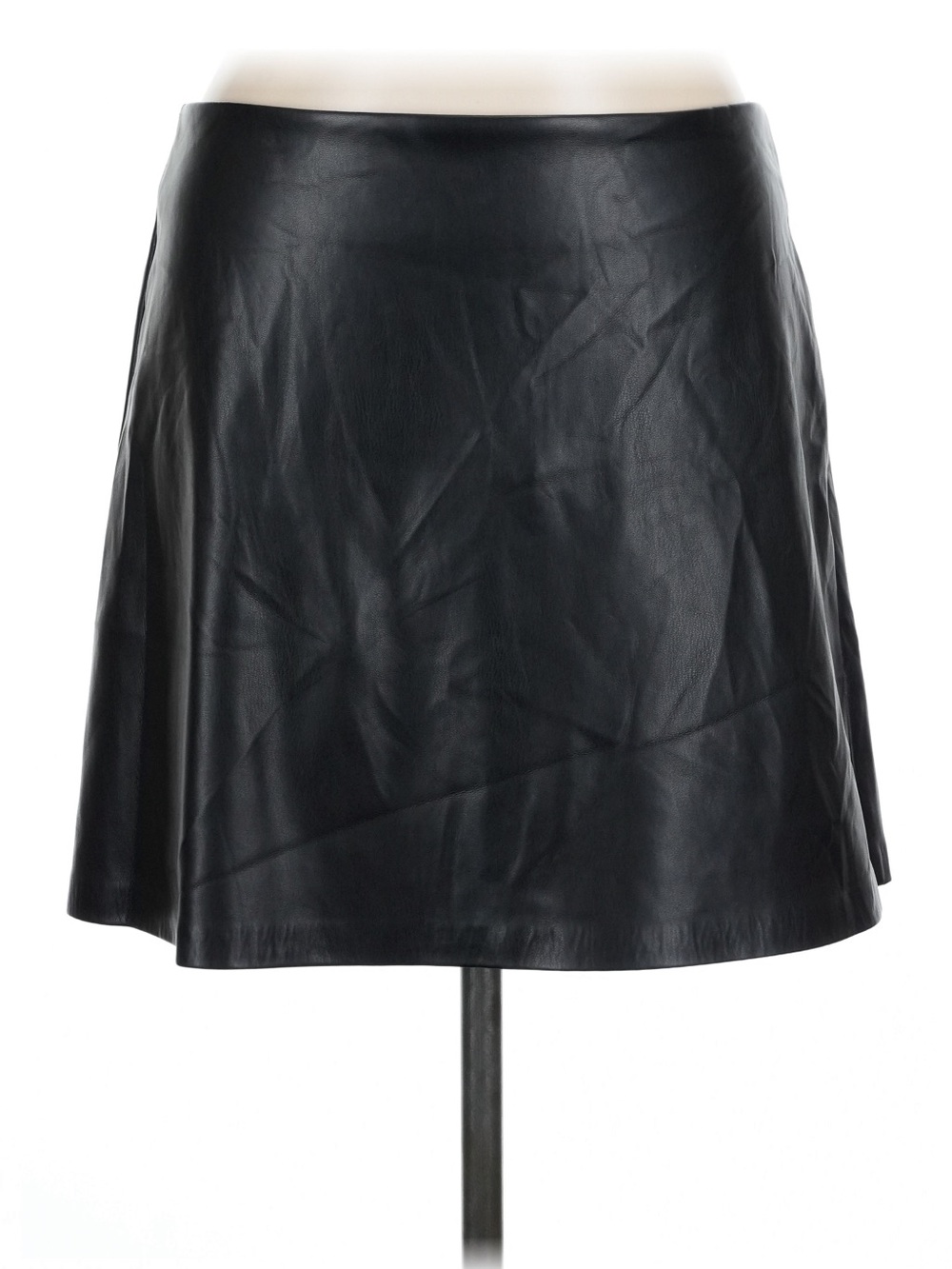 Z SUPPLY Black Faux Leather Skirt Size Large A-Line